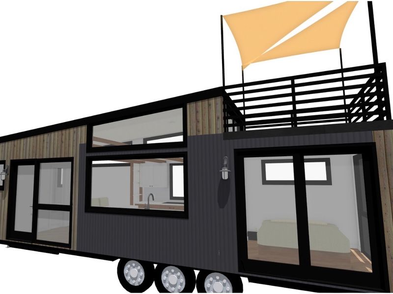 Roslyn 32' Luxury Tiny Home with a Main Floor Bedroom and Rooftop Patio image 2